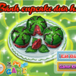 Bánh cupcake dưa hấu