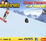 Ethan Pokemon trượt tuyết
